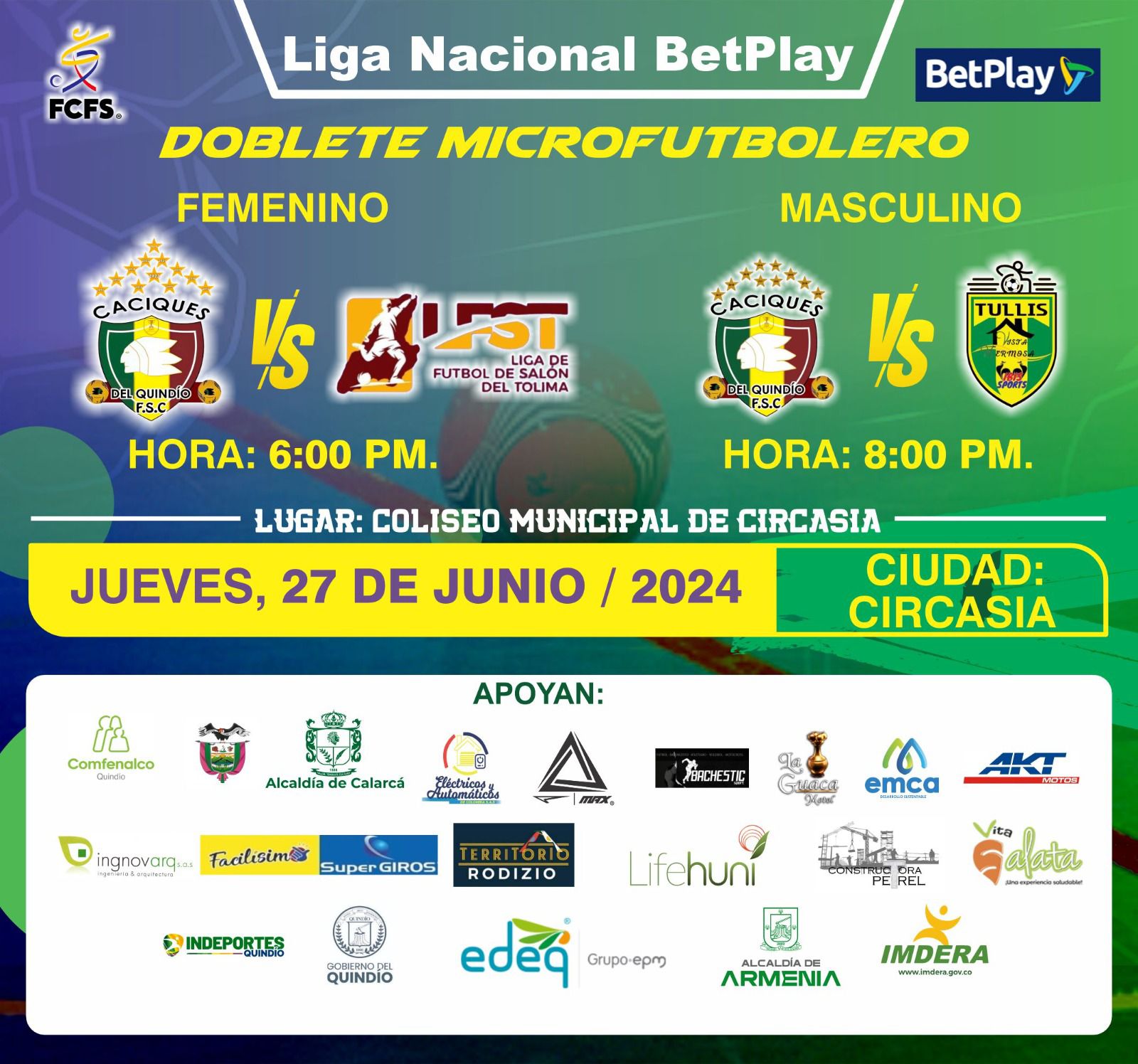DOBLETE DE FUTBOL DE SALON EN CIRCASIA